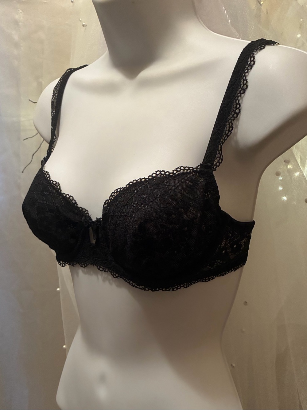 Lace Balconette Bra in Black - Women Intimates